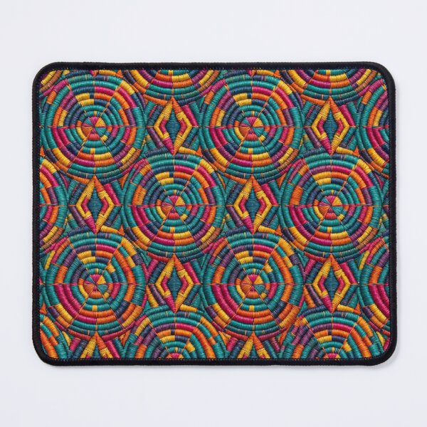 Item preview, Colorful Ethnic Basketry Mandala Pattern designed and sold by ElementoVisual.