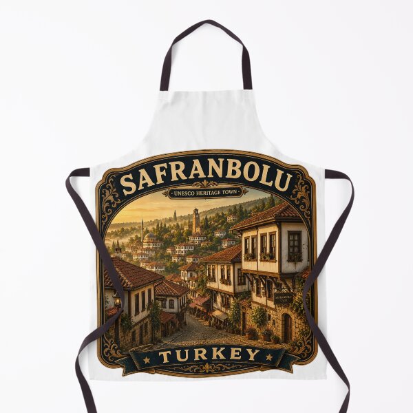 Item preview, Safranbolu Vintage Travel Badge | Ottoman Houses Turkey Souvenir Sticker designed and sold by DreamPaw Studio.