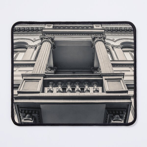 Item preview, Symmetrical Historic Balcony — Black and White Architecture designed and sold by Rabee Khalil Photography.