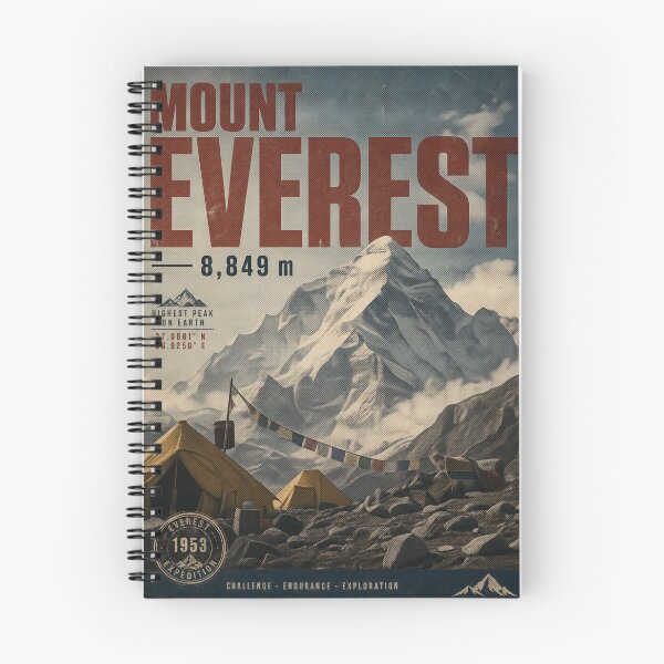 Item preview, Mount Everest 8,849 m Vintage Expedition Poster Design designed and sold by Jandedan.