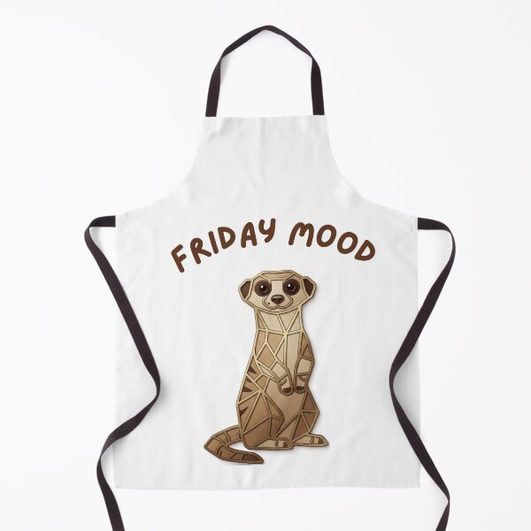 Item preview, Cute Geometric Meerkat Friday Mood Funny Design designed and sold by Inka Moon Design.