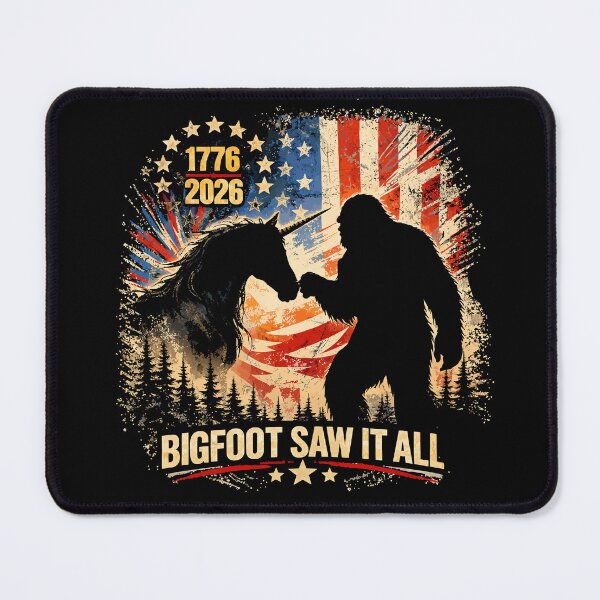 Item preview, Retro Vintage 4th of July Bigfoot American Flag Sasquatch designed and sold by PixelMarrero.