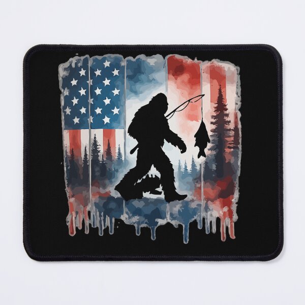 Item preview, Retro Vintage 4th of July Bigfoot American Flag Sasquatch designed and sold by PixelMarrero.