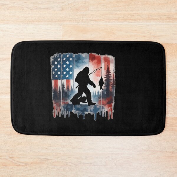Item preview, Retro Vintage 4th of July Bigfoot American Flag Sasquatch designed and sold by PixelMarrero.