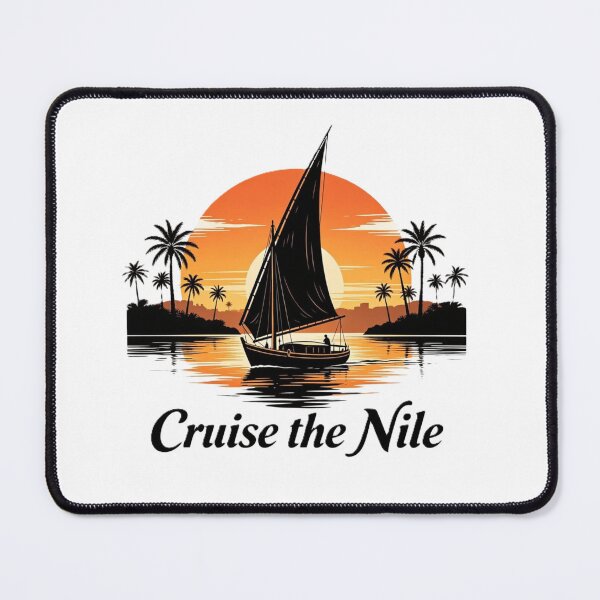 Item preview, Cruise the Nile – Sunset Sailboat Art designed and sold by VladisWorld.