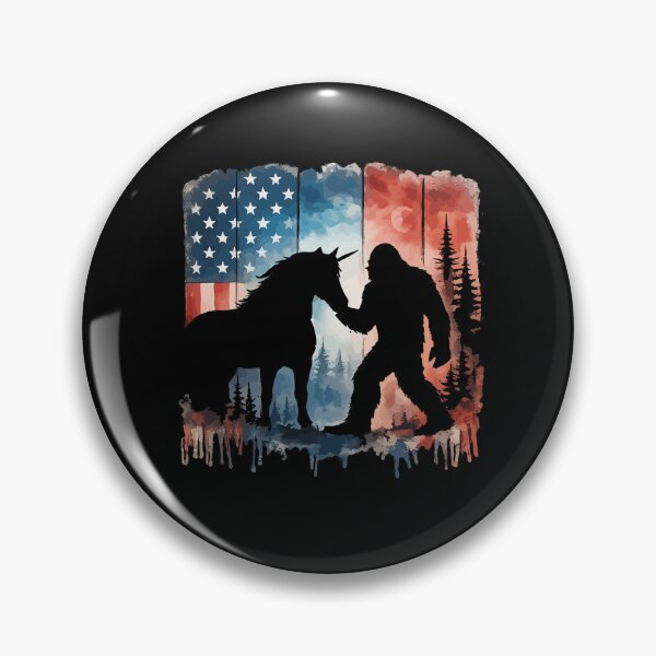 Item preview, Retro Vintage 4th of July Bigfoot American Flag Sasquatch designed and sold by PixelMarrero.