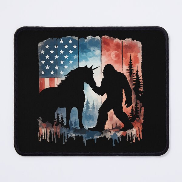 Item preview, Retro Vintage 4th of July Bigfoot American Flag Sasquatch designed and sold by PixelMarrero.