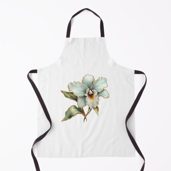 Item preview, Elegant Blue Orchid Flower Blossom with Gold Edges designed and sold by FernLiz.