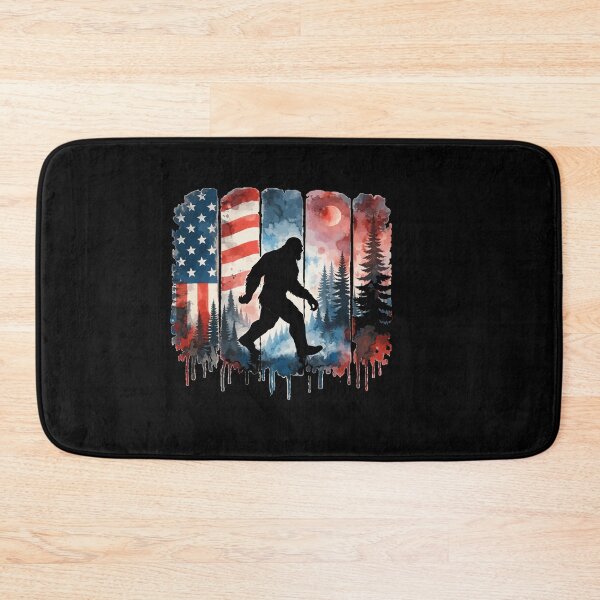 Item preview, Retro Vintage 4th of July Bigfoot American Flag Sasquatch designed and sold by PixelMarrero.