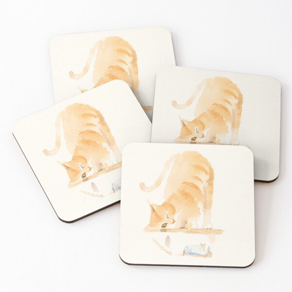 Item preview, Curious Cat and Chilled Mouse designed and sold by MoxisWatercolor.