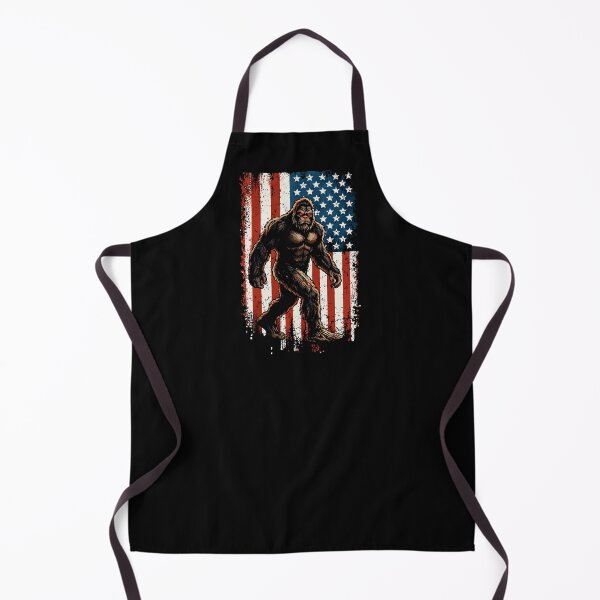 Item preview, Retro Vintage 4th of July Bigfoot American Flag Sasquatch designed and sold by PixelMarrero.