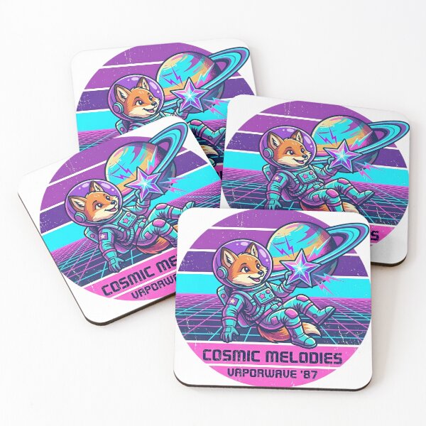 Item preview, Astronaut Fox Space Retro Vaporwave designed and sold by Sabsll.