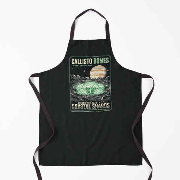 Item preview, Callisto Domes Retro NASA Travel Poster Crystal designed and sold by RetroRewind Studio.