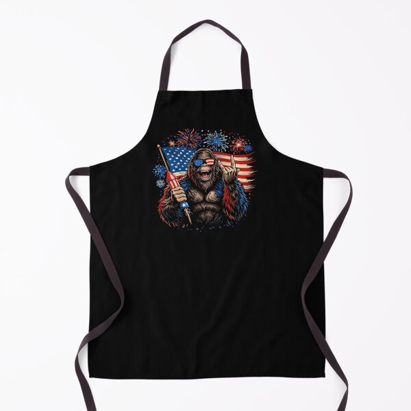 Item preview, Retro Vintage 4th of July Bigfoot American Flag Sasquatch designed and sold by PixelMarrero.