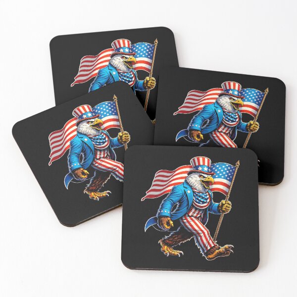 Item preview, Retro Vintage 4th of July Bigfoot American Flag Sasquatch designed and sold by PixelMarrero.