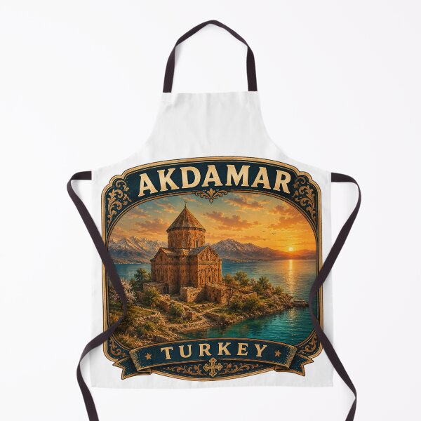 Item preview, Akdamar Church Vintage Travel Badge | Lake Van Turkey Souvenir Sticker designed and sold by DreamPaw Studio.