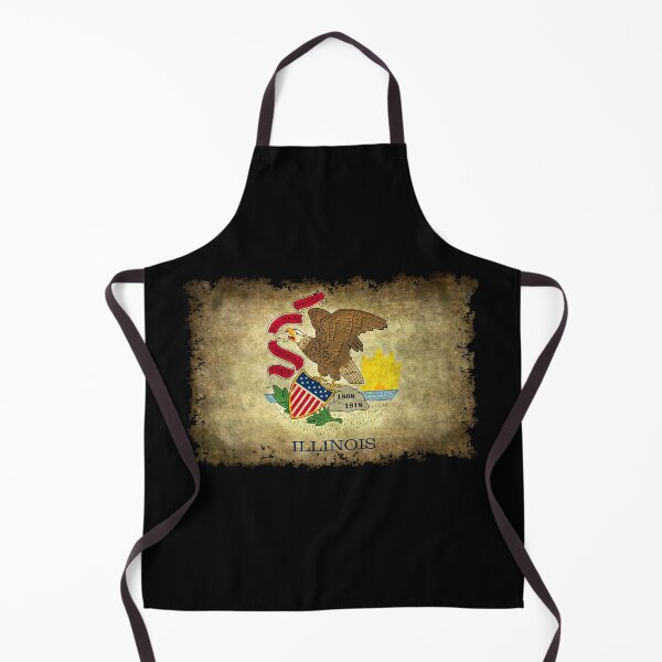 Item preview, State flag of Illinois with grungy look designed and sold by FlagsandSymbols.