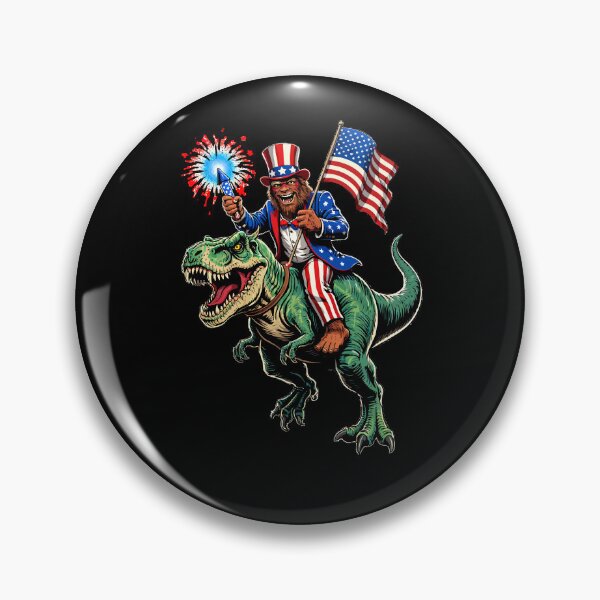 Item preview, Retro Vintage 4th of July Bigfoot American Flag Sasquatch designed and sold by PixelMarrero.