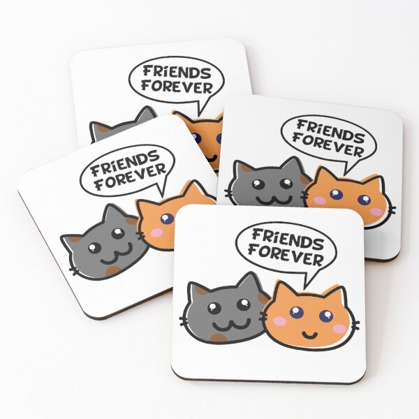 Item preview, Cute Cats Friends Forever Illustration designed and sold by DailyDoodlesBySumbul.