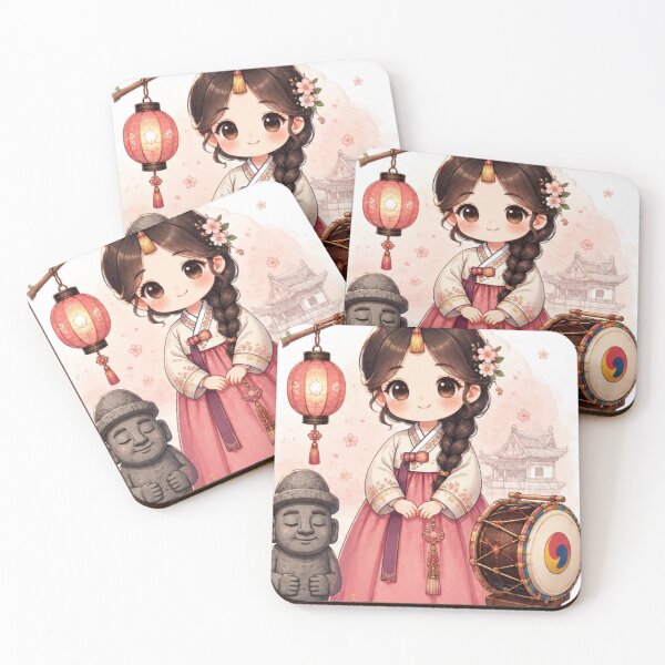 Item preview, Korean tradition hanbok girl  designed and sold by KawaiiHero.