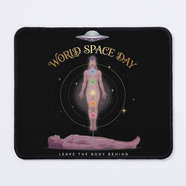 Item preview, World Space Day — Leave The Body Behind Astral Projection Chakra UFO T-Shirt V2 designed and sold by DarylWelsh2024.