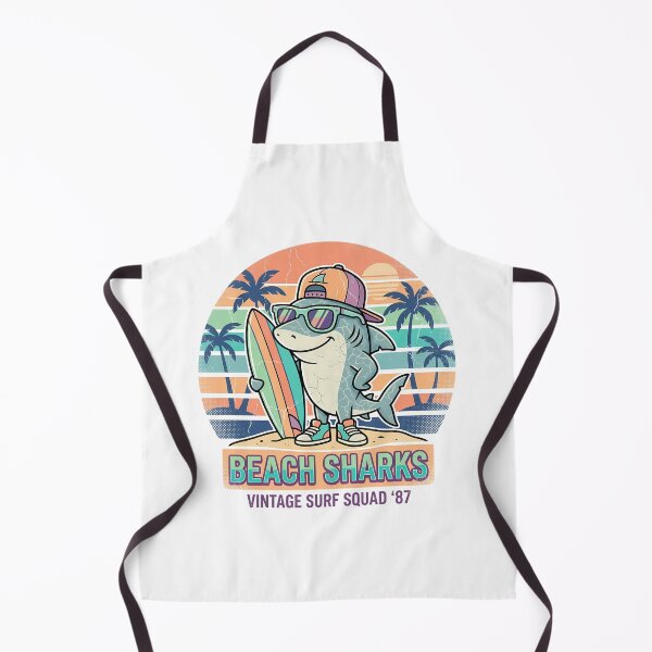 Item preview, Retro surfer shark beach vacation designed and sold by Sabsll.