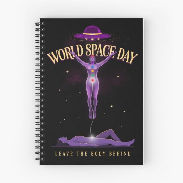 Item preview, World Space Day — Leave The Body Behind Astral Projection Chakra UFO T-Shirt V3 designed and sold by DarylWelsh2024.