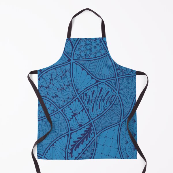 Item preview, Original Zentangle Sea Blue Intricate Pen and Ink Abstract Artwork designed and sold by Mimsartprojects.