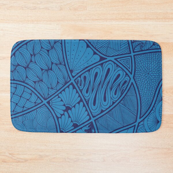 Item preview, Original Zentangle Sea Blue Intricate Pen and Ink Abstract Artwork designed and sold by Mimsartprojects.