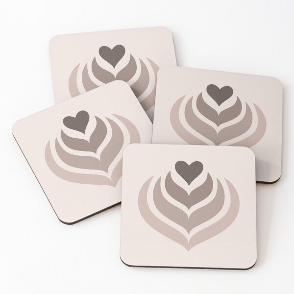 Item preview, Latte Heart Design for Coffee and Caffeine Enthusiasts, Cozy Beige Decor designed and sold by SpringTeaDesigns.