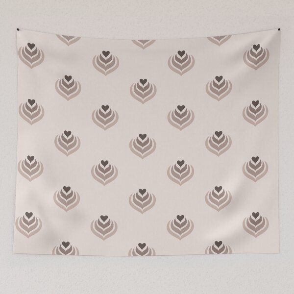 Item preview, Latte Heart Design for Coffee and Caffeine Enthusiasts, Cozy Beige Decor designed and sold by SpringTeaDesigns.
