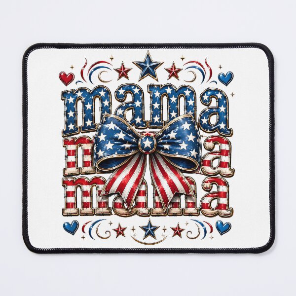 Item preview, American Mama 4th Of July USA Flag Bow Art designed and sold by VGAfanatic.