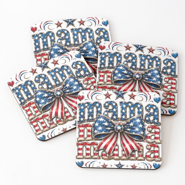 Item preview, American Mama 4th Of July USA Flag Bow Art designed and sold by VGAfanatic.