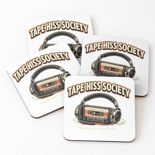 Item preview, Tape Hiss Society – Retro Cassette and Headphones Design designed and sold by httpshahan.