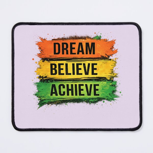 Item preview, Dream Believe Achieve – Colorful Motivational Brush Stroke Typography T-Shirt designed and sold by Akseries.