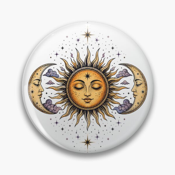 Item preview, Mystical sun with two crescent moons designed and sold by World-of-Magic.