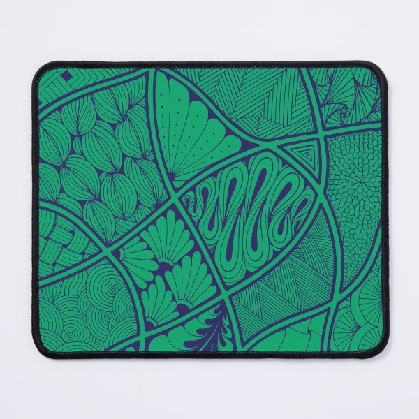 Item preview, Original Zentangle Sea Green Intricate Pen and Ink Abstract Artwork designed and sold by Mimsartprojects.