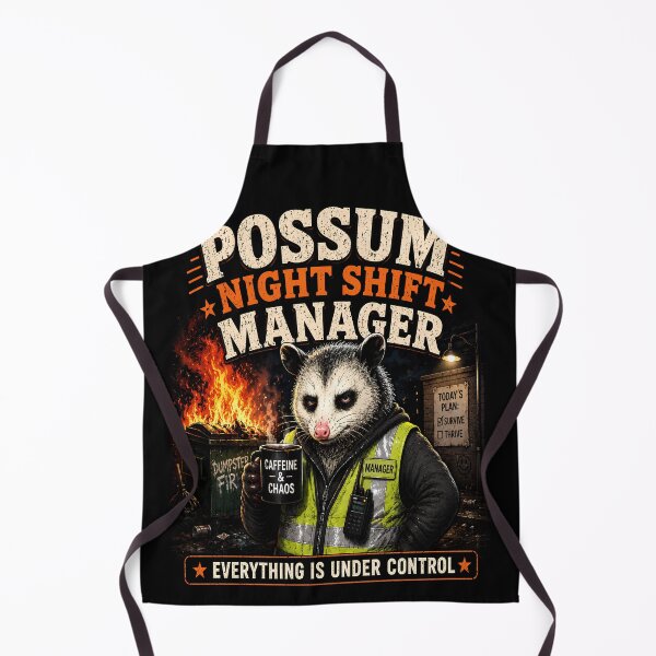 Item preview, Possum Night Shift Manager – Everything Is Under Control Funny Opossum designed and sold by Jankes88.