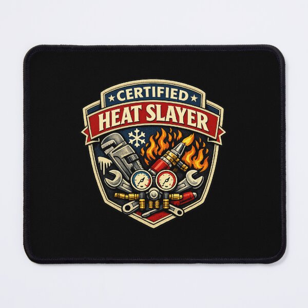 Item preview, Certified Heat Slayer - HVAC Technician Badge Design designed and sold by FrozenHeat97.
