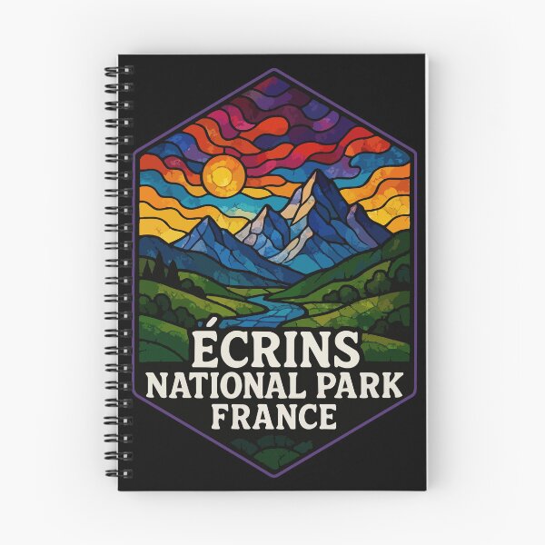 Item preview, Ecrins National Park France Stained Glass Art Travel designed and sold by TomFrontierArt.