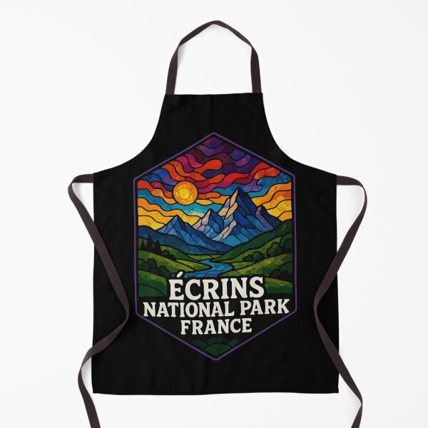 Item preview, Ecrins National Park France Stained Glass Art Travel designed and sold by TomFrontierArt.