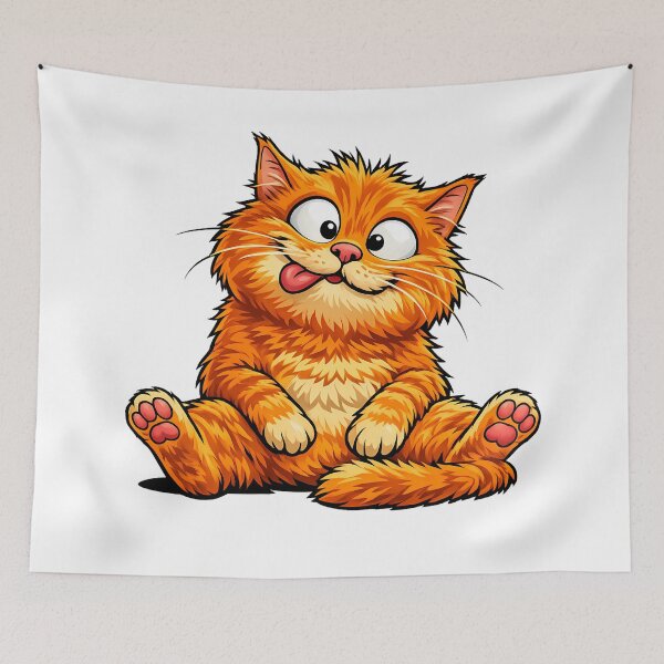 Item preview, Funny orange cat designed and sold by freeyurcho.