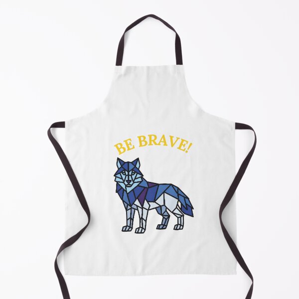 Item preview, Geometric Blue Wolf Be Brave Design designed and sold by Inka Moon Design.
