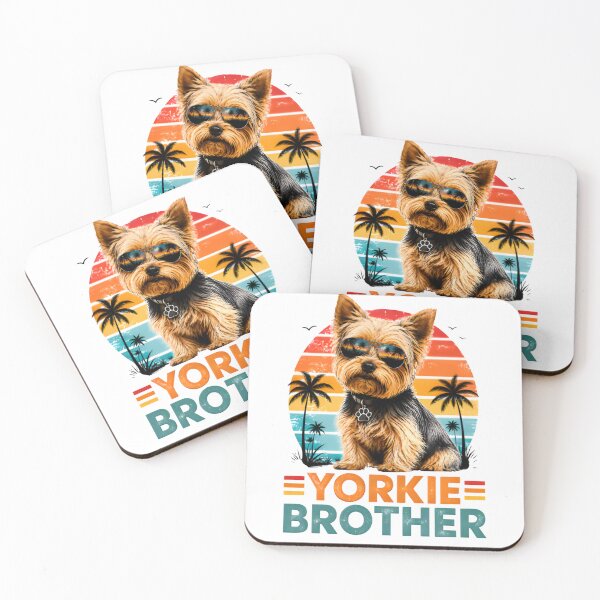 Item preview, Yorkie Brother Vintage Sunset Dog Lover designed and sold by PrintTechDz.