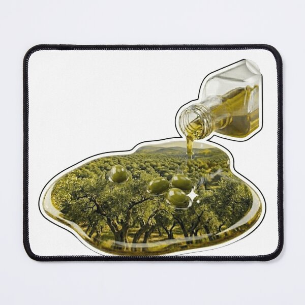 Item preview, Surreal Olive Oil Bottle Reflection Green Olive Tree Orchard Landscape designed and sold by Fatomfatom.