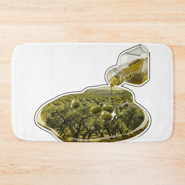 Item preview, Surreal Olive Oil Bottle Reflection Green Olive Tree Orchard Landscape designed and sold by Fatomfatom.