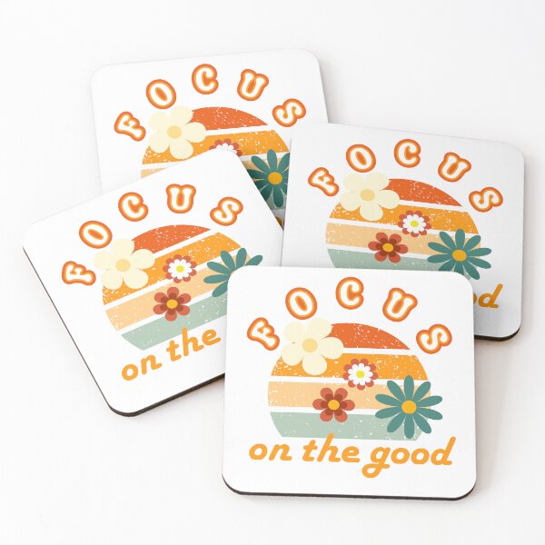 Item preview, Focus on the Good Retro Floral Positive Attitude designed and sold by LAJdesigns.