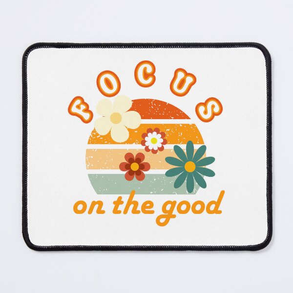 Item preview, Focus on the Good Retro Floral Positive Attitude designed and sold by LAJdesigns.