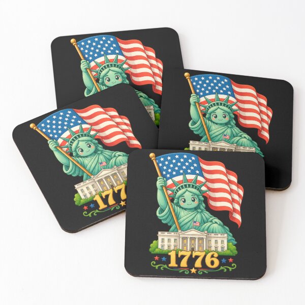 Item preview, Cute Statue of Liberty 1776 American Flag designed and sold by FREENATION2026.
