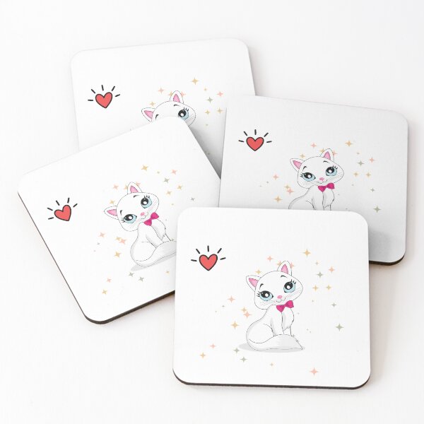 Item preview, Cute White Cat Kawaii Aesthetic designed and sold by Emianartstudio.